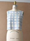hand-painted vintage silk shirt | grid - Improv Goods
