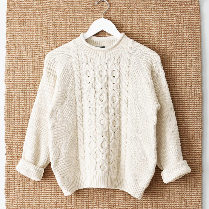 vintage cotton roll neck sweater (s)