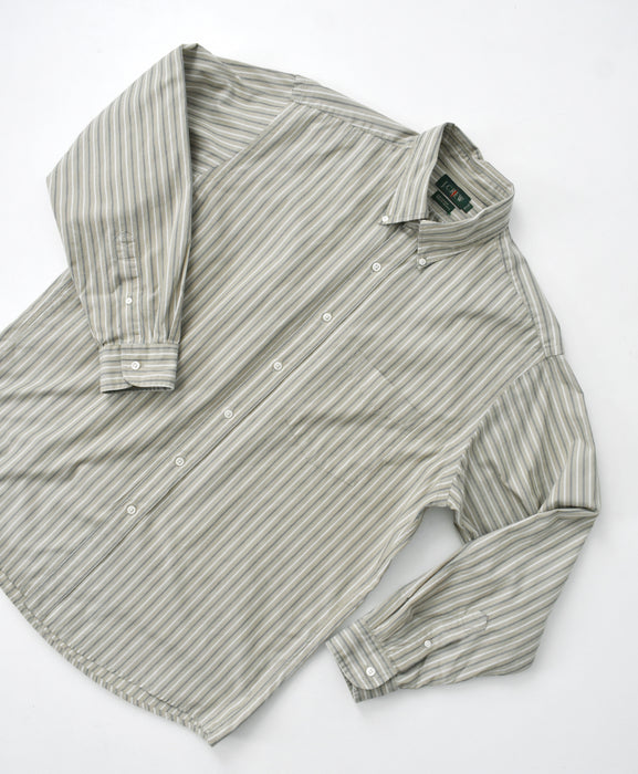 vintage striped oxford shirt (l)