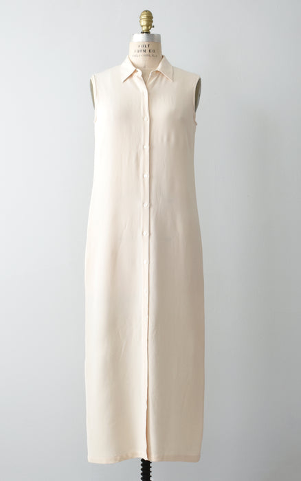 Cream Silk Dress (s/m)
