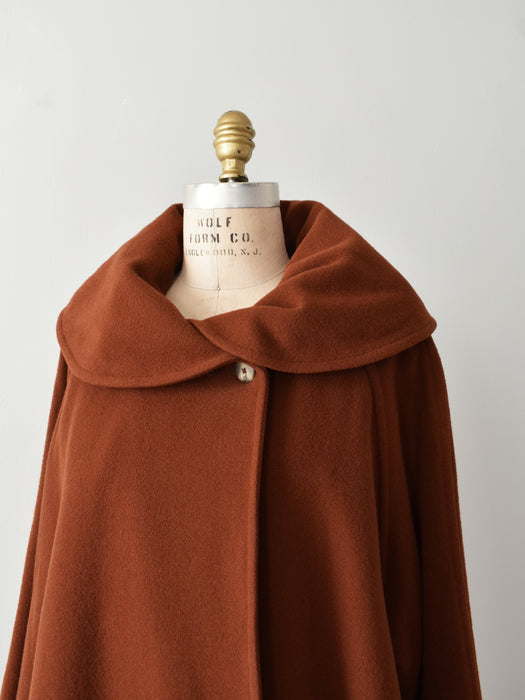 vintage cinnamon wool coat (m/l)