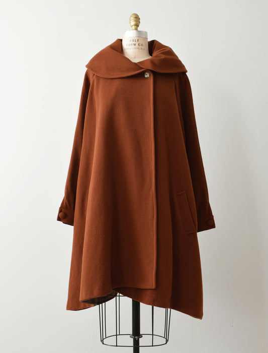 vintage cinnamon wool coat (m/l)