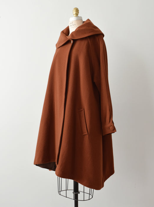 vintage cinnamon wool coat (m/l)