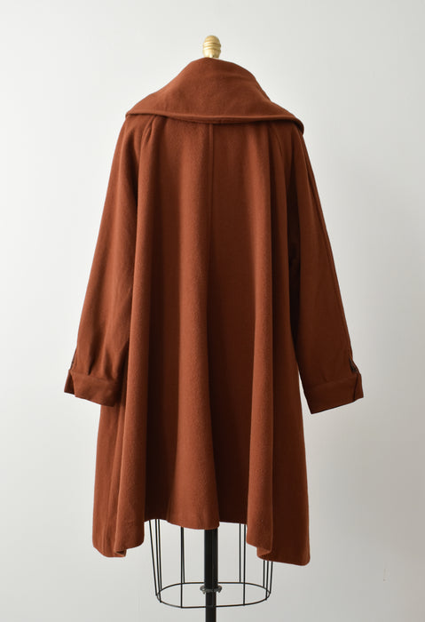 vintage cinnamon wool coat (m/l)