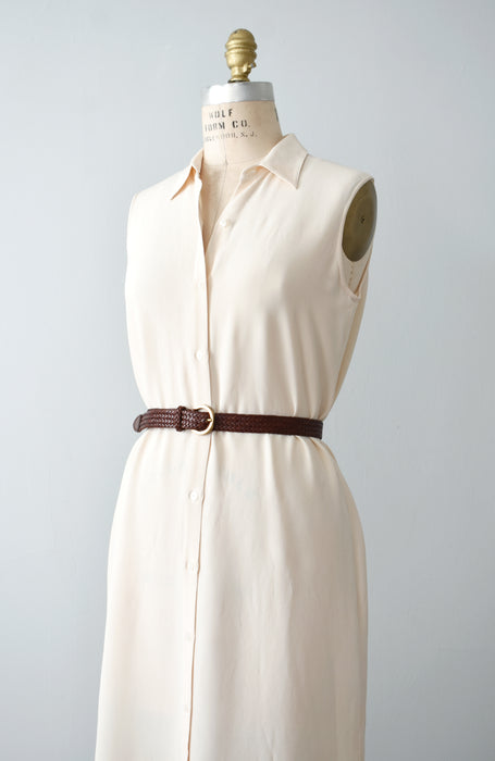 Cream Silk Dress (s/m)