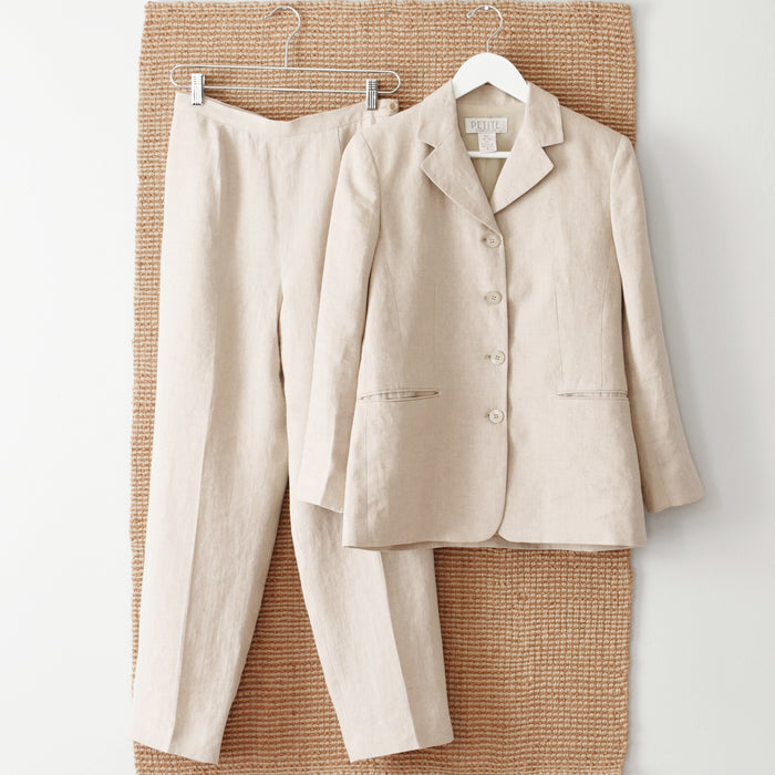 vintage linen suit set (m)