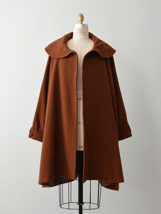 vintage cinnamon wool coat (m/l)