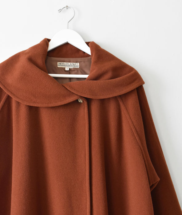 vintage cinnamon wool coat (m/l)