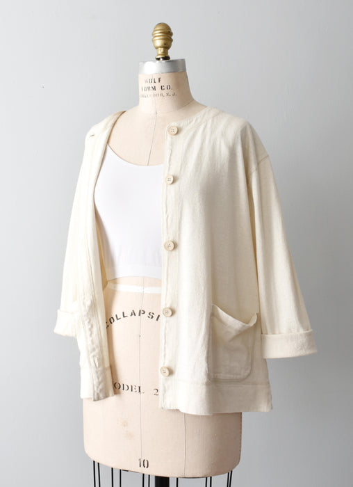 vintage natural cardigan top (m/l)