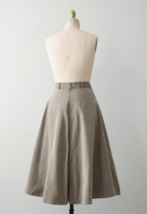 vintage sandstone cotton skirt (s)