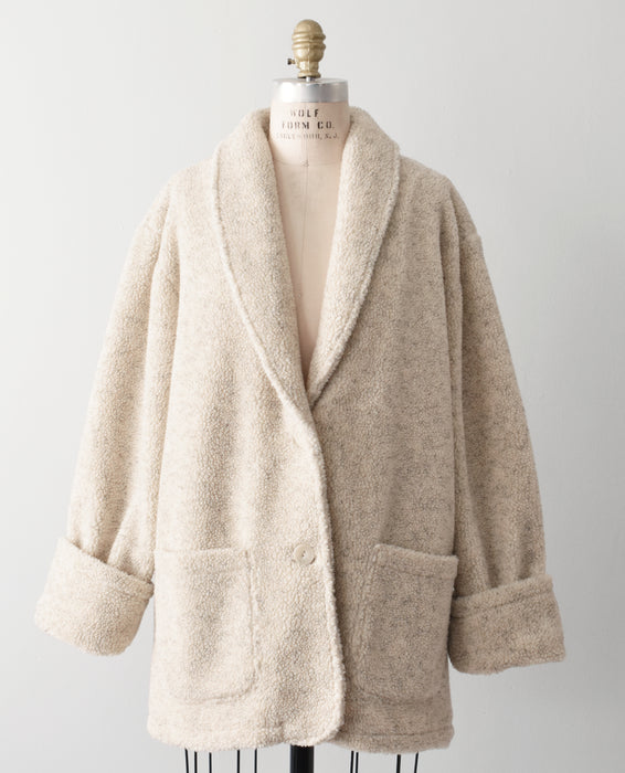 vintage sherpa teddy coat (l)