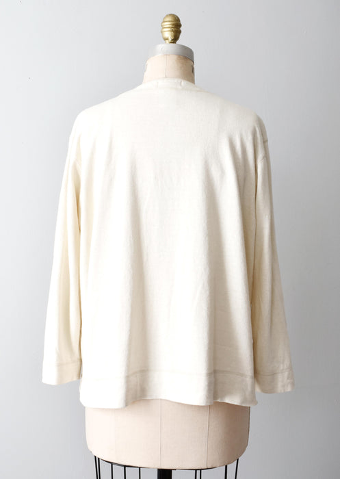 vintage natural cardigan top (m/l)