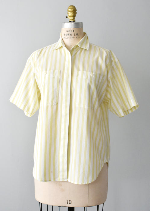 vintage stripe button up shirt (s/m)