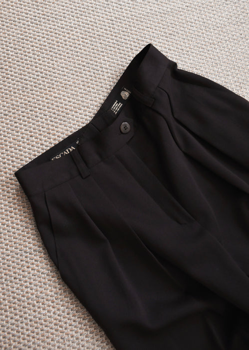 vintage espresso wool trousers (s)