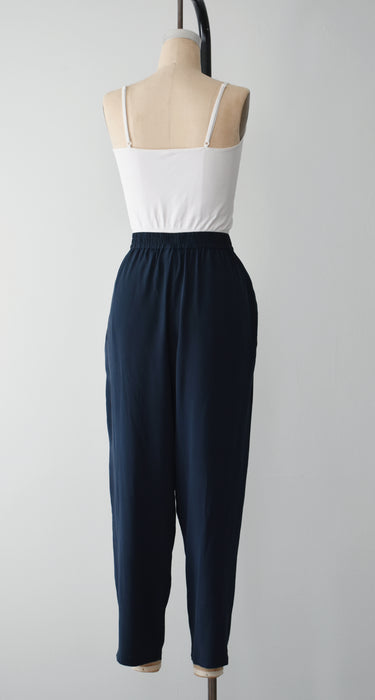 Navy Silk Lounge Pants (xl)