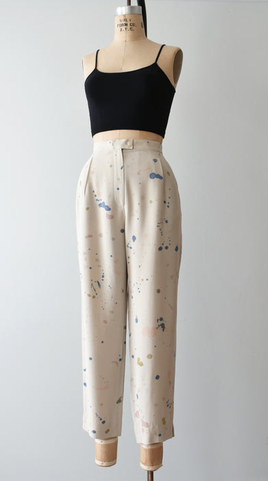 hand-painted vintage silk pants | dropcloth - Improv Goods