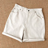 vintage ecru linen shorts (l) - Improv Goods
