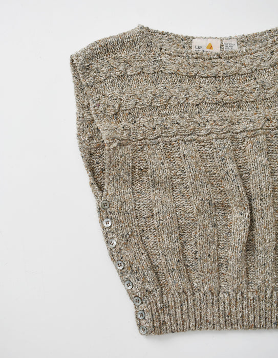 vintage oatmeal knit sweater (s)