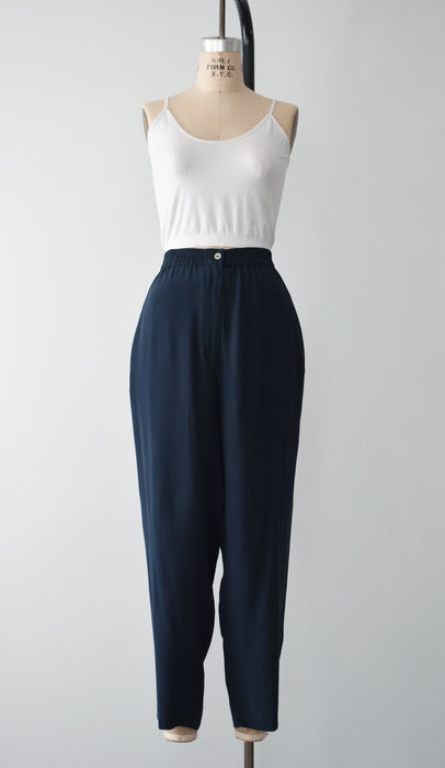 Navy Silk Lounge Pants (xl)