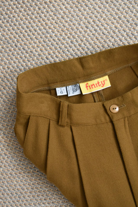 vintage ochre wool trousers (xs)