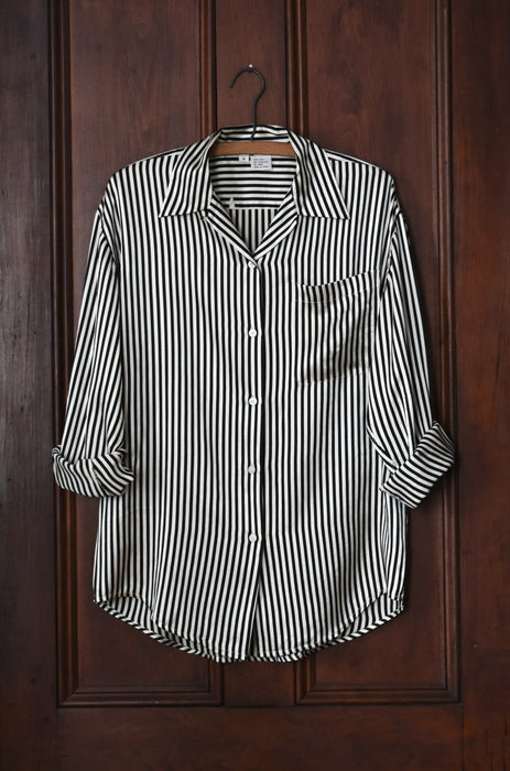 Vintage Striped Silk Shirt (s)