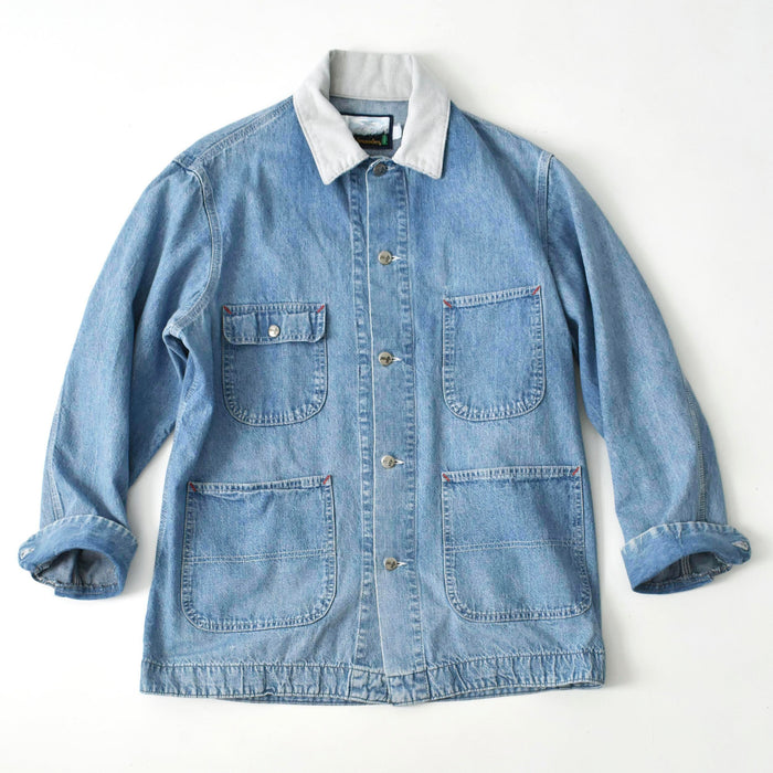 vintage denim chore coat (l)