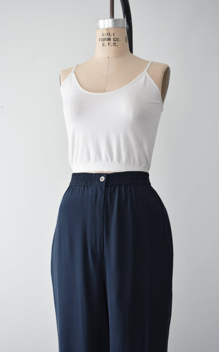 Navy Silk Lounge Pants (xl)