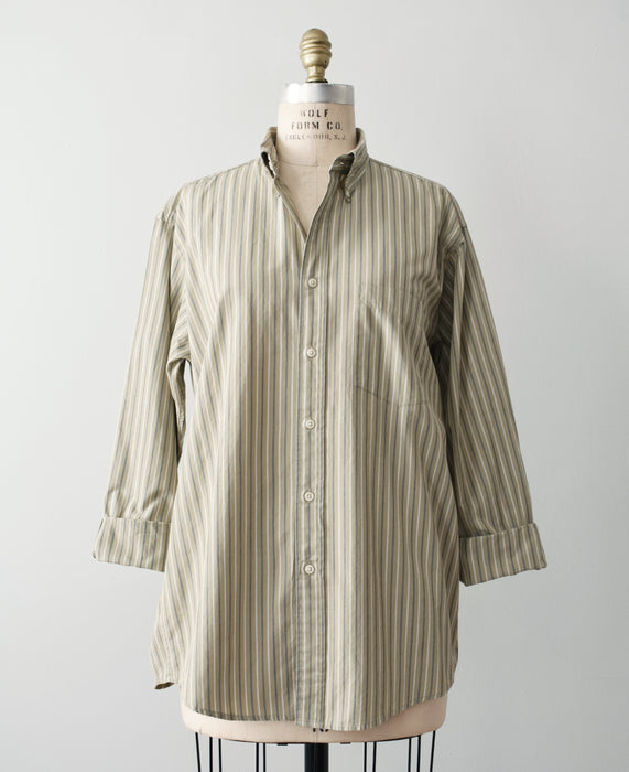 vintage striped oxford shirt (l)