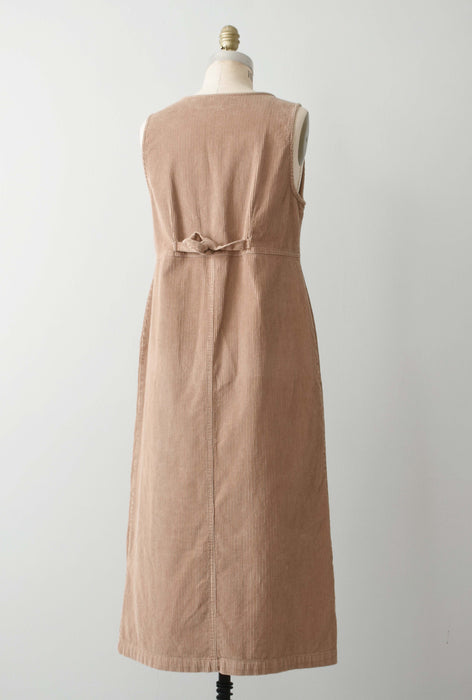 vintage sleeveless corduroy duster (s)