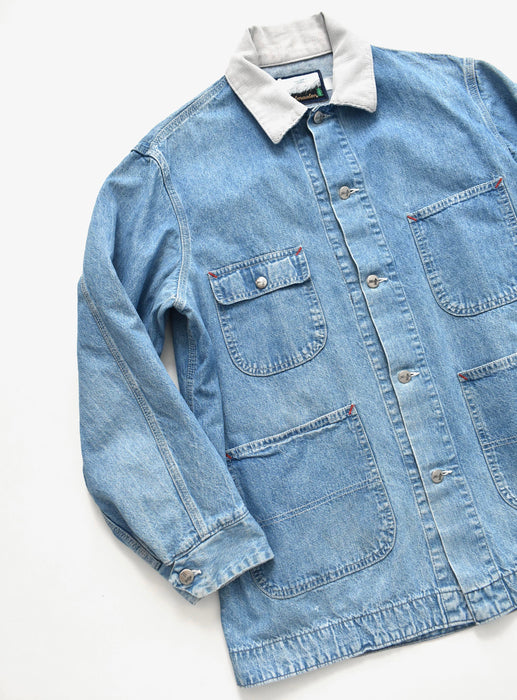 vintage denim chore coat (l)