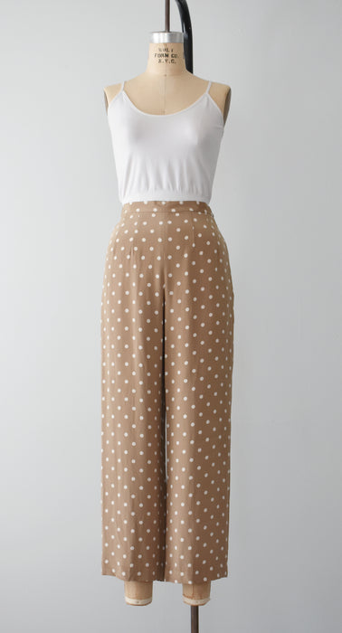 Polka Dot Silk Pants (s)