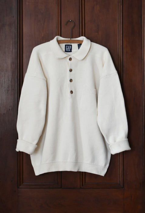 Vintage Collared Knit Sweater (l/xl)
