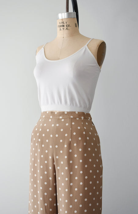 Polka Dot Silk Pants (s)