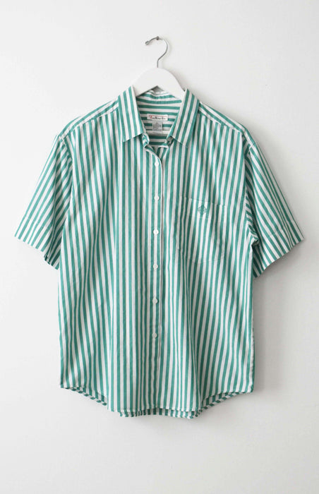 Viridian Stripe Button Up (l)