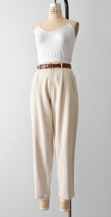 vintage linen blend trousers (s/m)