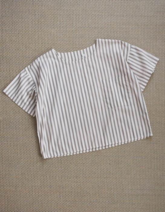 Cropped Ticking Stripe Top (l)