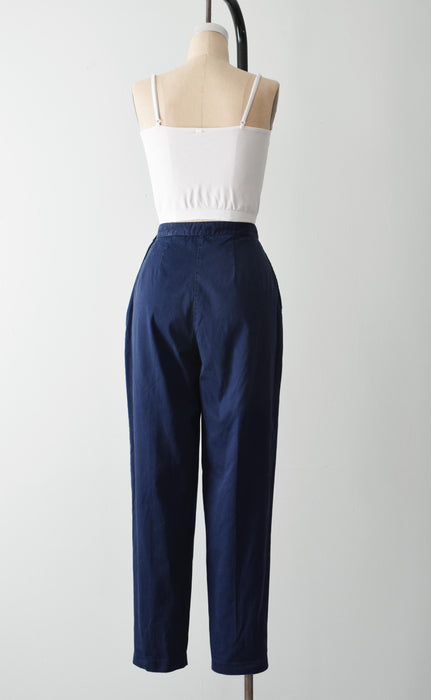 vintage navy cotton trousers (m)