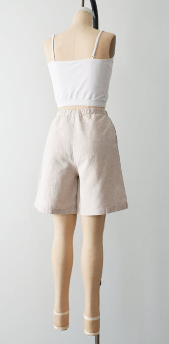 vintage linen cotton shorts (m/l)