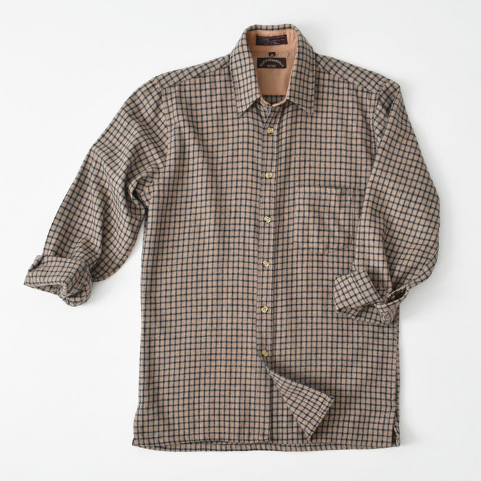 vintage windowpane wool shirt (s)