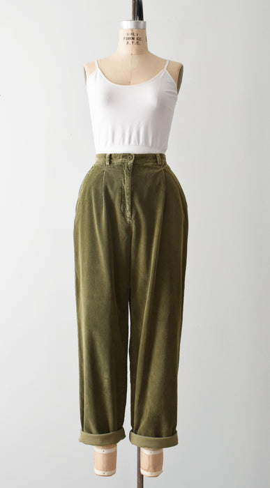 vintage olive corduroy trousers (m)