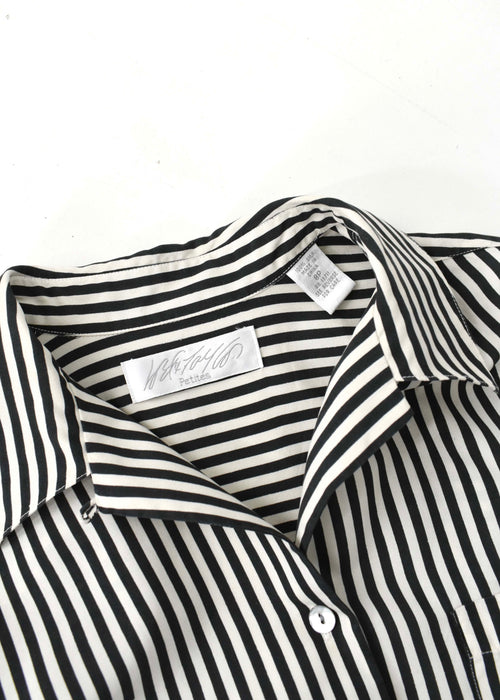 vintage striped silk button down (s/m)