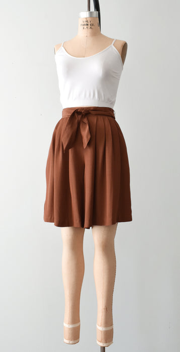 vintage flowy rust shorts (l)