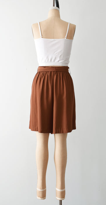 vintage flowy rust shorts (l)