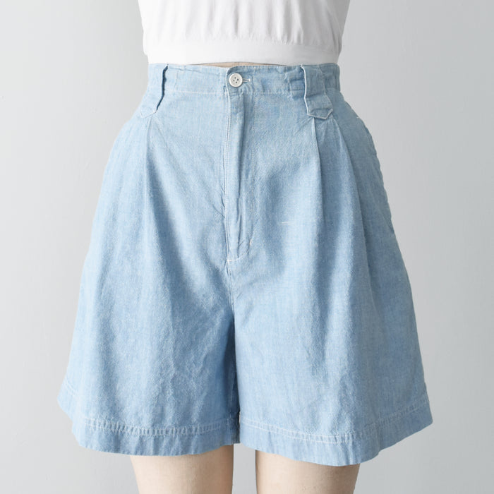 vintage chambray cotton shorts (m/l)