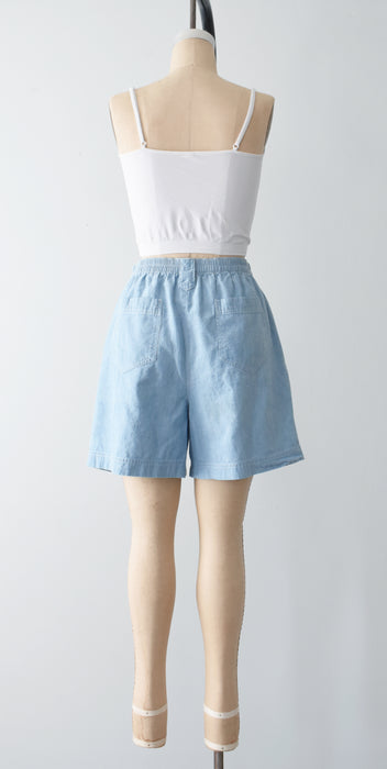 vintage chambray cotton shorts (m/l)