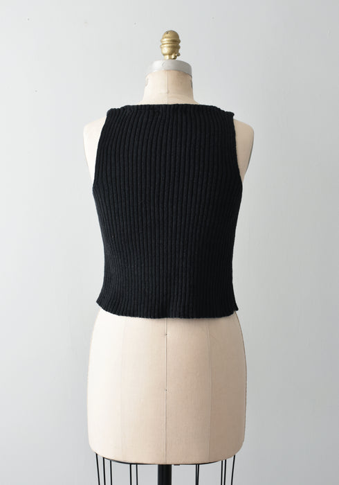 vintage cropped knit top (xs/s)