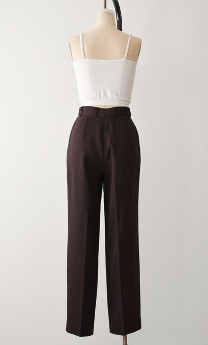 vintage espresso wool trousers (s)