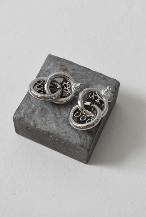 vintage silver knot earrings