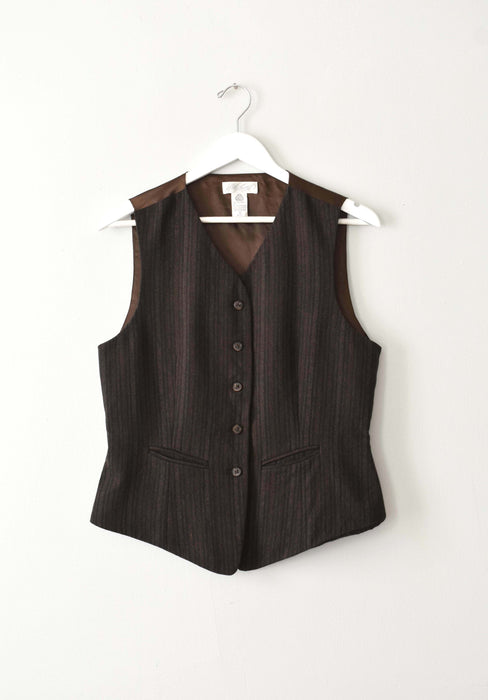 Vintage Brown Wool Vest (s/m)