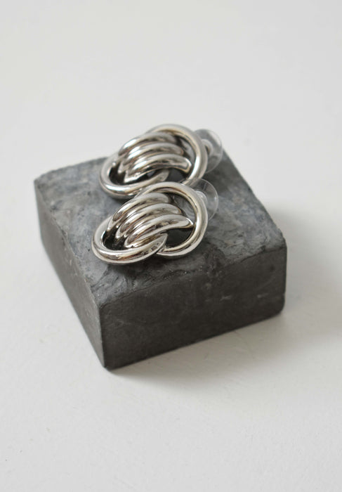 vintage silver knot earrings